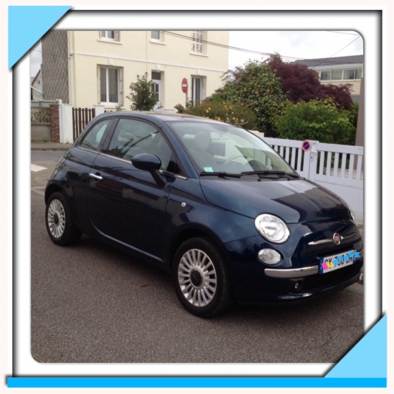 Fiat 500 lounge garantie 2015 bleu nuit Marche.fr