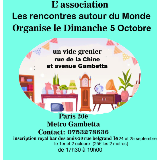 vide grenier Gambetta rue de la Chine