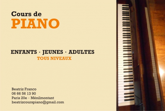 Annonce occasion, vente ou achat 'Cours de Piano'