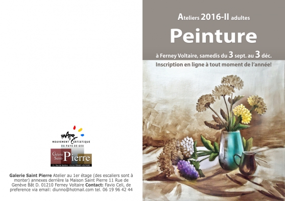 Annonce occasion, vente ou achat 'Cours Atelier Peinture'