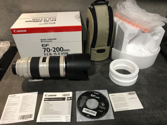 Annonce occasion, vente ou achat 'Objectif Canon EF 70-200 f / 2.8L IS II'