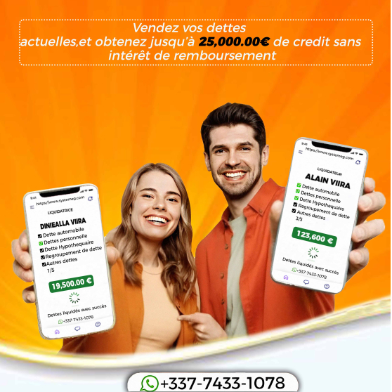 Nous serions intéressé par vos dettes