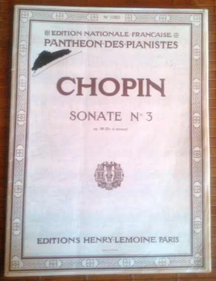 Annonce occasion, vente ou achat 'Sonate n3 op.58 en Sim de CHOPIN'