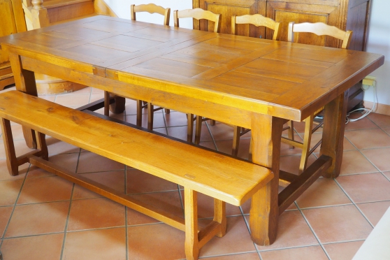 table campagnard chêne massif