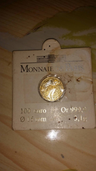 Pièce 100 EUR or monnaie de Paris