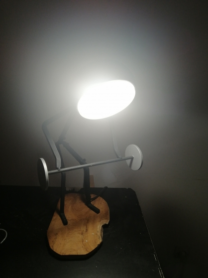 Lampe faite mains industrielle/fer forgé - Photo 2