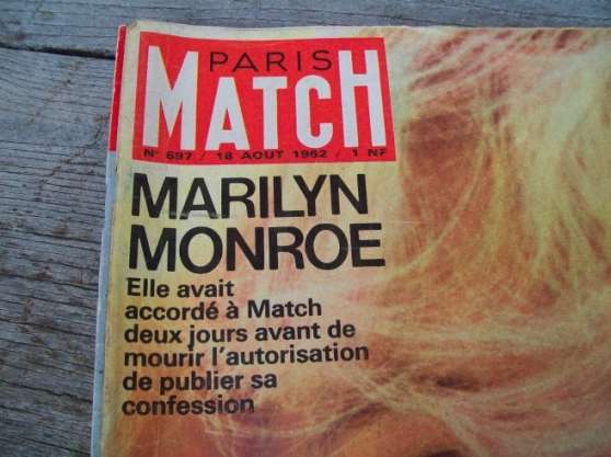 Annonce occasion, vente ou achat 'Paris Match n697 du 18 aot 1962'