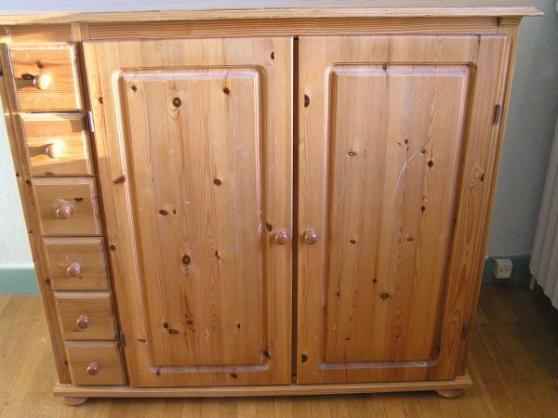 Pine armoire commode