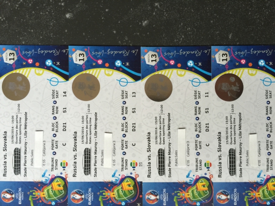 Annonce occasion, vente ou achat 'UEFA 2016 - Russie / Slovaquie'