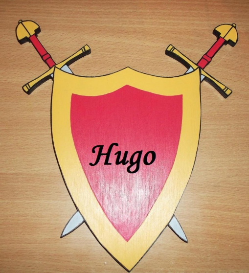 Plaque de porte prénom armure et épées