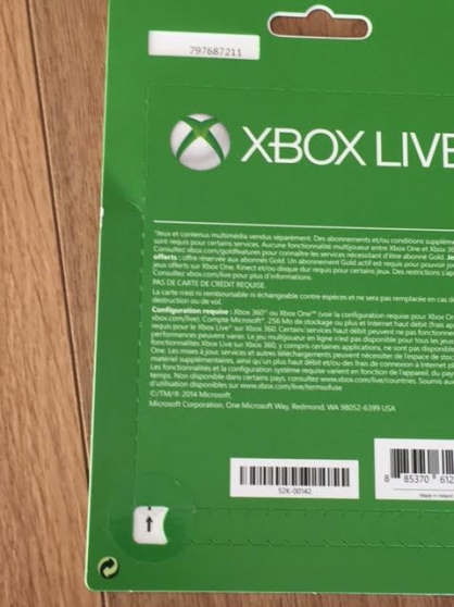 Annonce occasion, vente ou achat 'Xbox : Abonnement Xbox Live Gold 3 mois'