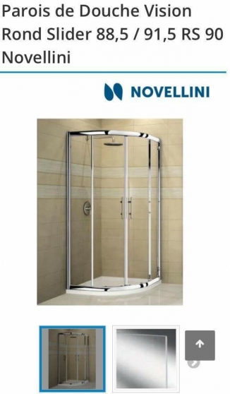 Annonce occasion, vente ou achat 'Novellini - Paroi et receveur de douche'