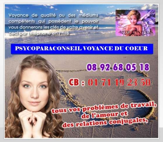 Annonce occasion, vente ou achat 'Psycoparaconseil Voyance du Coeur'