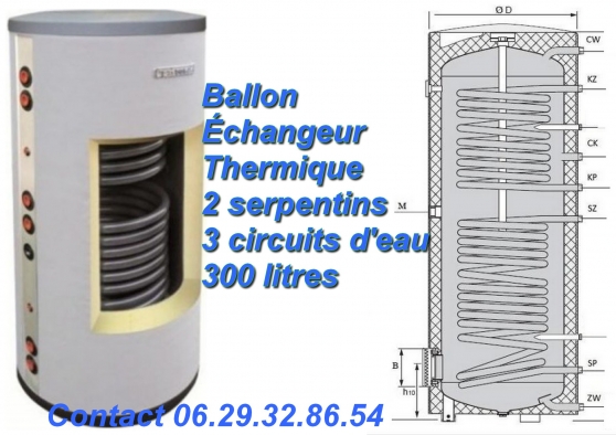 Annonce occasion, vente ou achat 'Ballon changeur 300 litres'