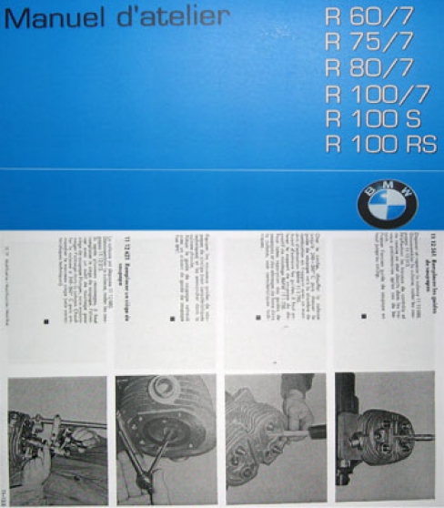Manuel atelier BMW R100 R75 R60 séries 7