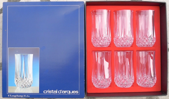 Annonce occasion, vente ou achat 'Boite de six verres cristal d\'Arques.'