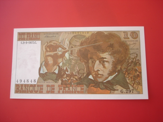 Annonce occasion, vente ou achat 'Billets 10 francs BERLIOZ 1977 tat NEUF'