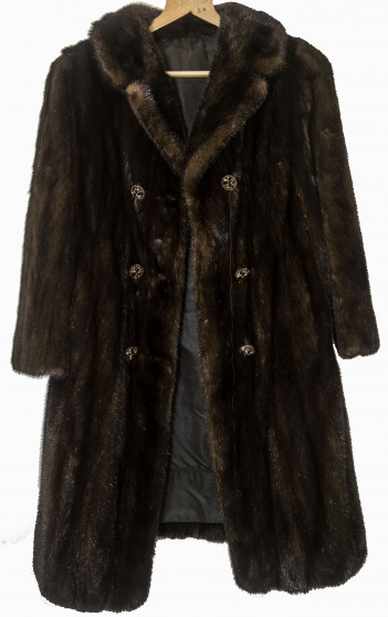 Manteau de vison long haute couture