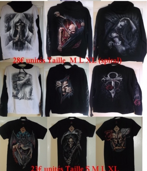 Annonce occasion, vente ou achat 'tee-shirt sweat-shirt taille s  xl goth'