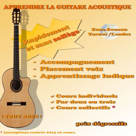 Annonce occasion, vente ou achat 'Cours guitare acoustique'
