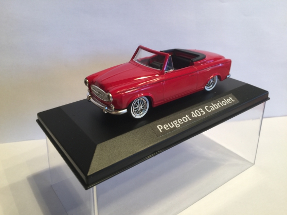 Annonce occasion, vente ou achat 'Peugeot 403 rouge miniature 1/43'