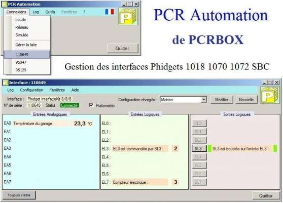 Annonce occasion, vente ou achat 'PCRBOX. PCR Automation. Phidgets 1072...'