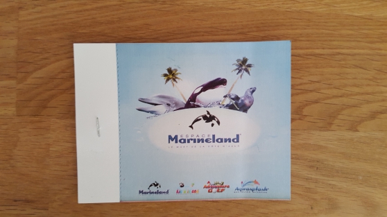 Annonce occasion, vente ou achat 'billet marineland'