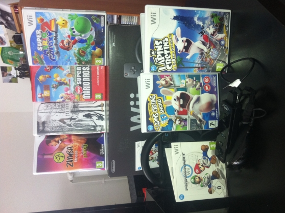 Annonce occasion, vente ou achat 'Pack Wii Noire + 6 jeux'
