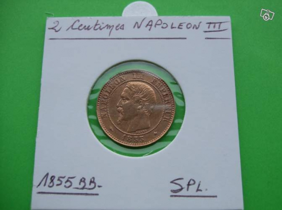 Belle Monnaie de 2 Cts NAPOLEON 1855 BB