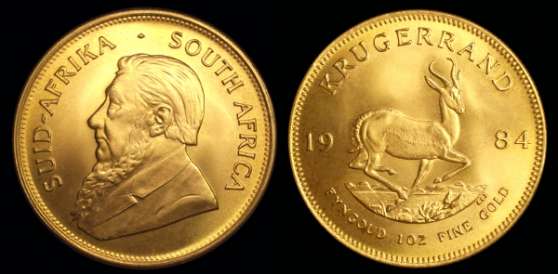 Annonce occasion, vente ou achat 'KRUGERRAND 1 ONCE OR 24 CARATS, 1984'