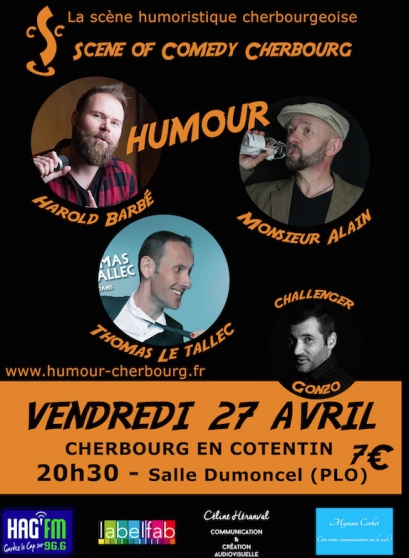 Annonce occasion, vente ou achat 'Soire humour - Scene of Comedy Cherbour'