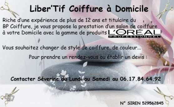Annonce occasion, vente ou achat 'Liber\'Tif Coiffure  Domicile'