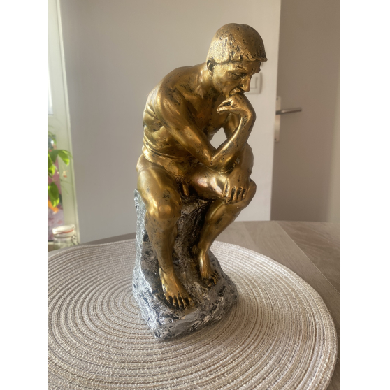 Statue homme nu "Le Penseur"