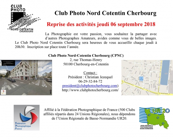 Annonce occasion, vente ou achat 'Club Photo Nord Cotentin Cherbourg'