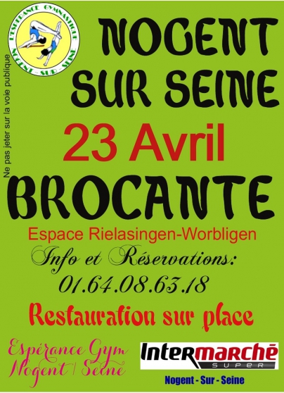 Annonce occasion, vente ou achat 'Brocante nogent sur seine'