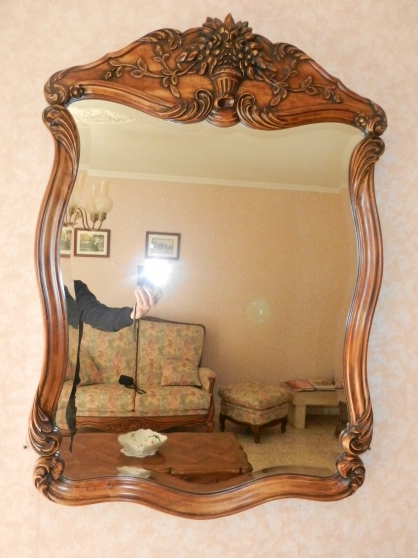 table salon+miroir style provençal