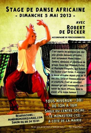 Annonce occasion, vente ou achat 'Stage de danse africaine avec Robert'