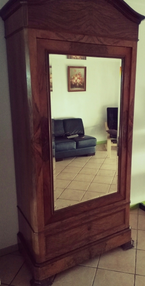 Ancien armoire 19° avec miroir