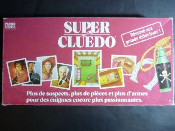 Annonce occasion, vente ou achat 'Jeu Super Cluedo Parker 1991'