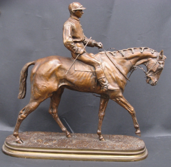 Annonce occasion, vente ou achat 'Jockey,Courses,chevaux sculpture bronze.'