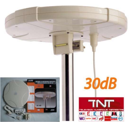 Antenne TV extérieure tnt-hd spéciale caravane EVOLOGY 28 dB | Leroy Merlin