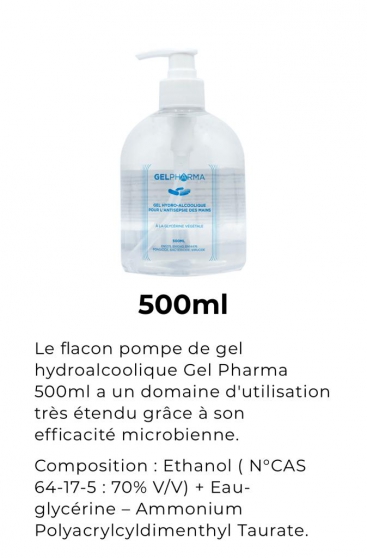 GEL HYDROALCOOLIQUE - MADE IN FRANCE