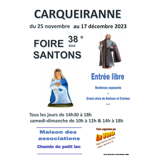 Annonce occasion, vente ou achat '38 EME Foire aux santons de La VOIO'