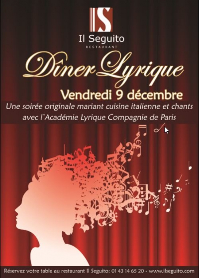 Annonce occasion, vente ou achat 'Dner Lyrique au restaurant Italien Il S'