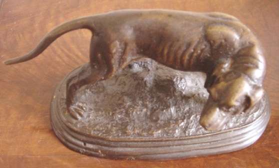 chien bronze animalier