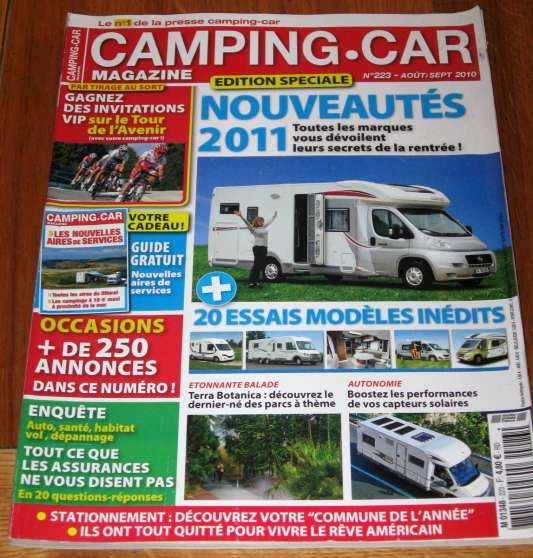 Annonce occasion, vente ou achat 'Revues Camping-Car Magazine'