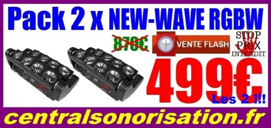 Annonce occasion, vente ou achat 'PACK NEW WAVE 8 led RGBW a prix fouuu'