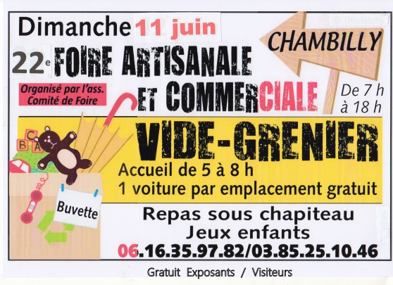 Annonce occasion, vente ou achat 'Foire artisanale et commerciale vide-gre'