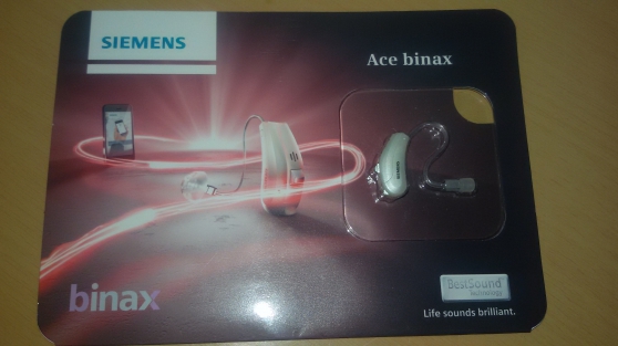 Annonce occasion, vente ou achat 'Appareils auditifs Siemens Ace Neufs'