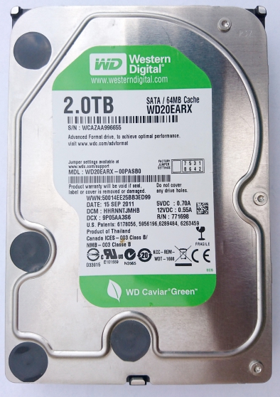 HDD / disque dur 3.5" 2.0Tb (WD20EADS)